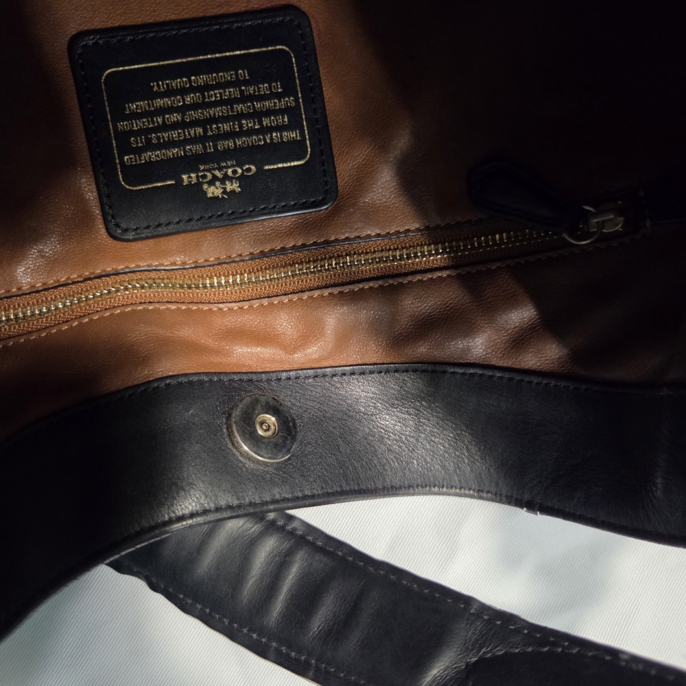 Coach Black Leather Hobo Bag - Picture 6 of 10